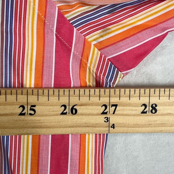 Maus & Hoffman Solemare XL Striped Button Down Shirt - Multicolor Summer Beach - Picture 10 of 11